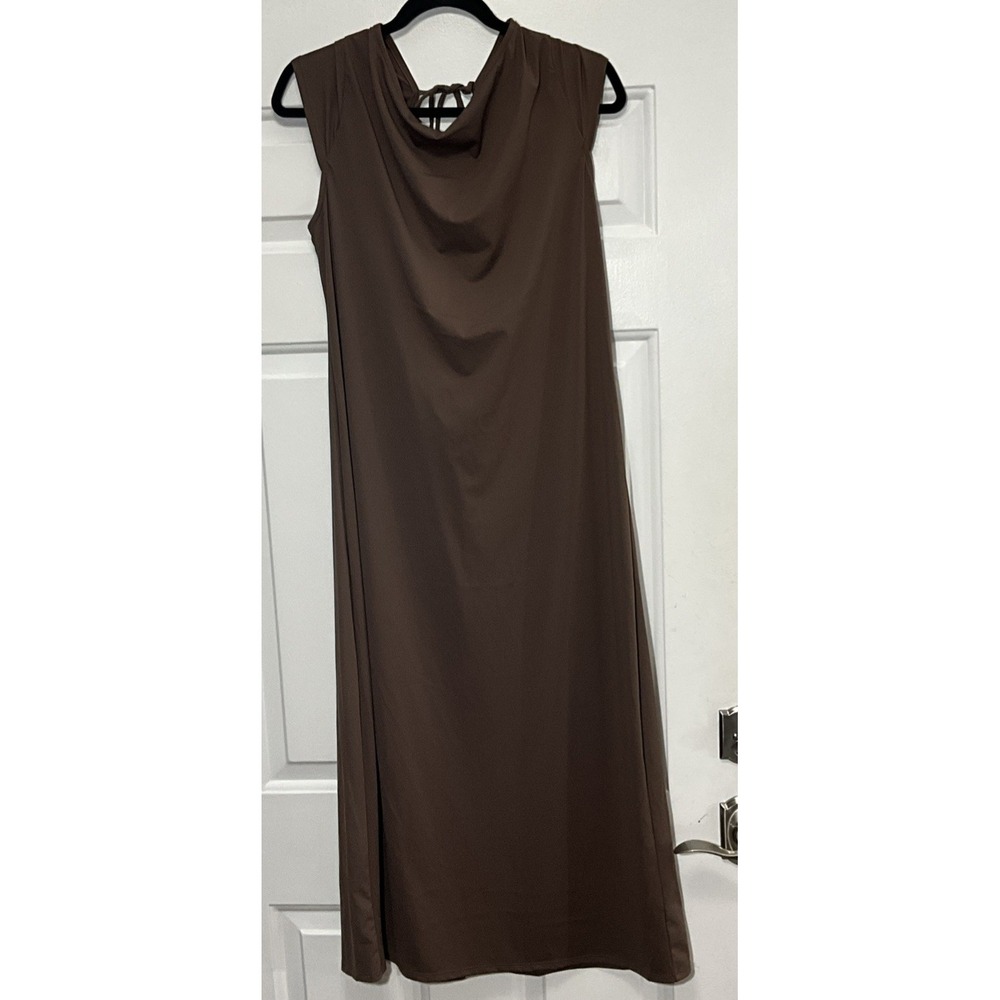 Wild Fable Women's Size XXL Brown Stretch Body Long Elegant Sleeveless Dress